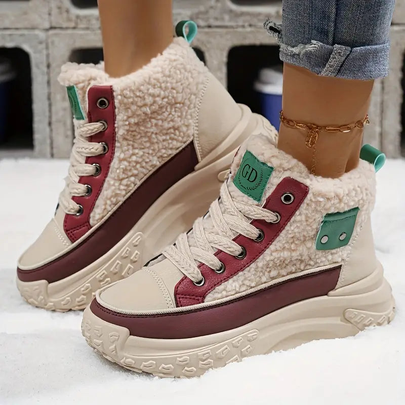 GR | Fleece-lined snow boots for a casual winter style for women