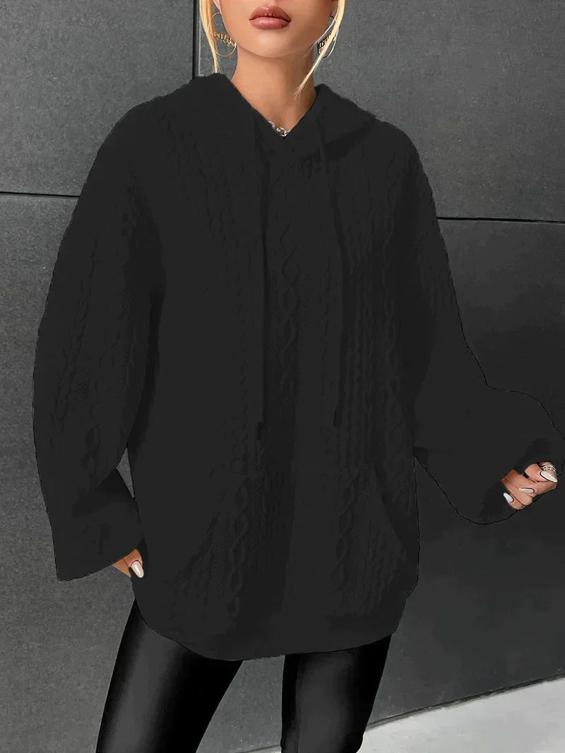 Kathryn™ - Oversized hooded pullover with drawstring
