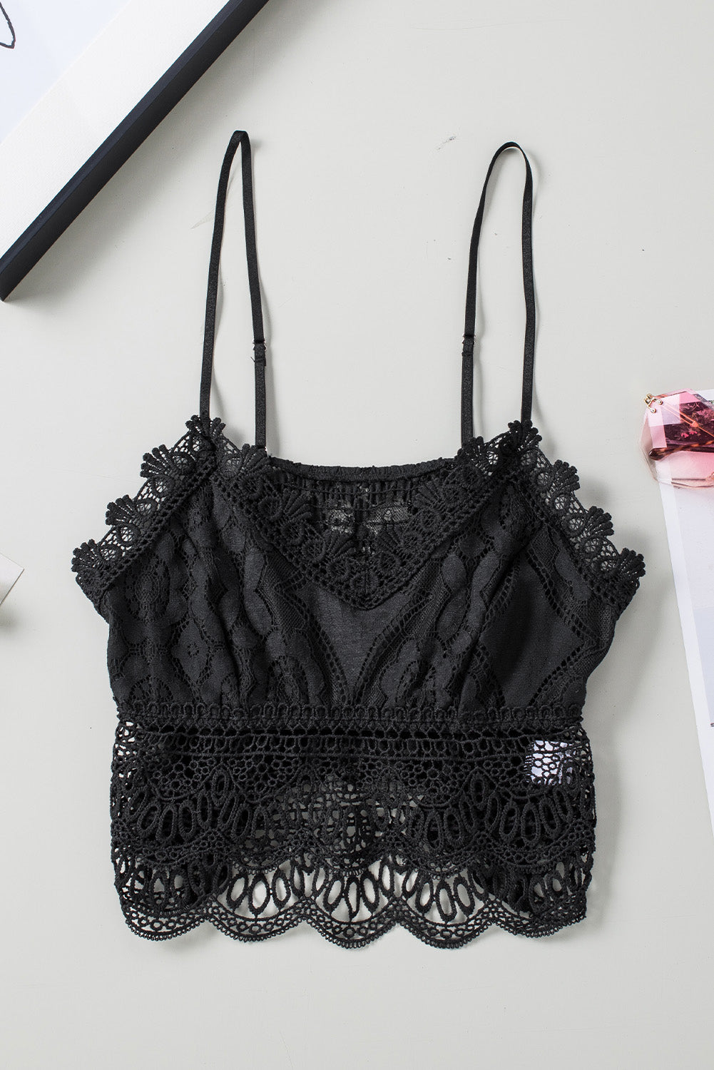 GR | V-Ausschnitt Spitze Cropped Cami