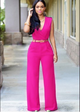 GR Women's Fashion Jumpsuit with One-Piece Trousers