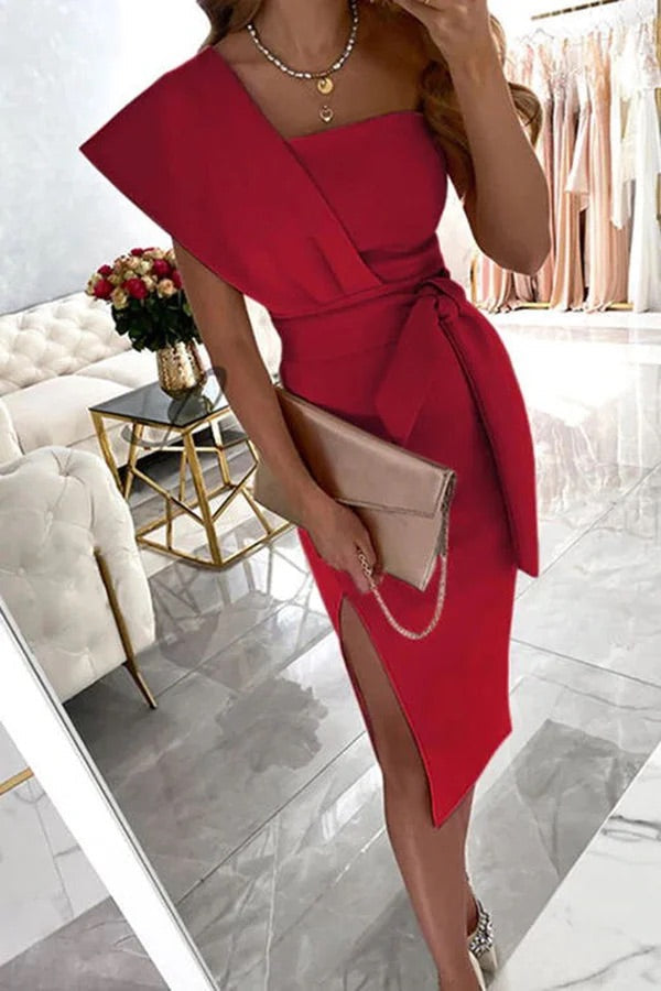 GR | Carrie In Paris Knot Waist Pencil Dress 