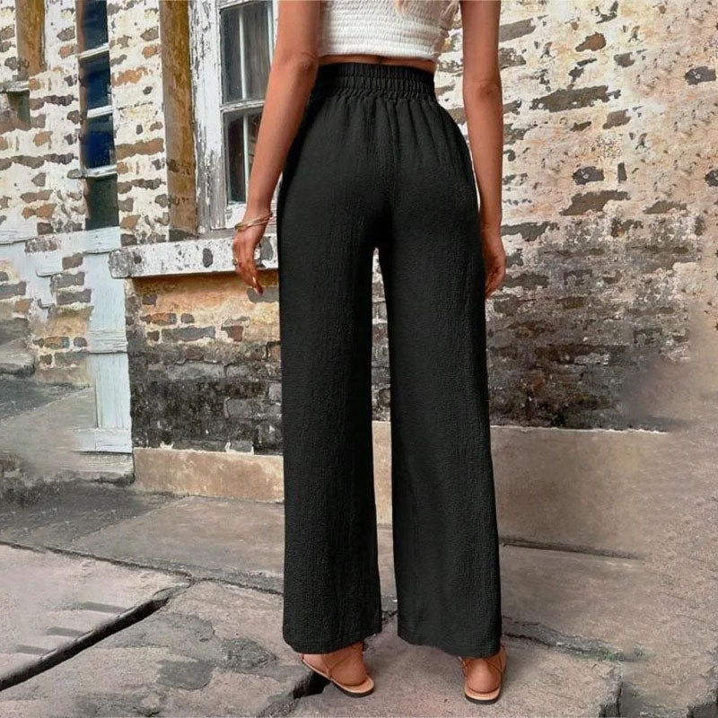 GR | Colorful, airy summer trousers for women with wide legs
