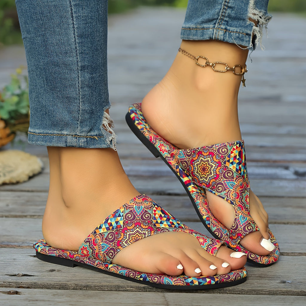 GR | Floral Flip Flops for Women