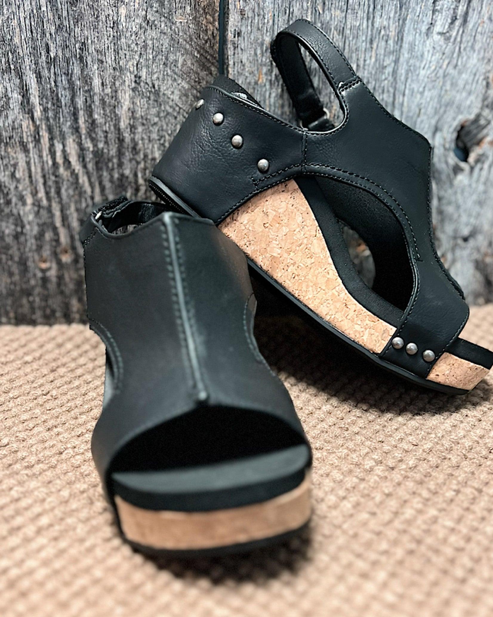 GR - Women's Cork Platform Wedge Sandals with Ankle Strap | Stylish Open Toe Wedge Sandals for Women