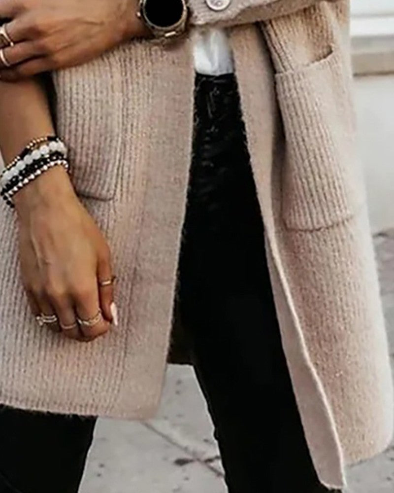 GR | Knitted cardigan - stylish women's oversized open front cardigan