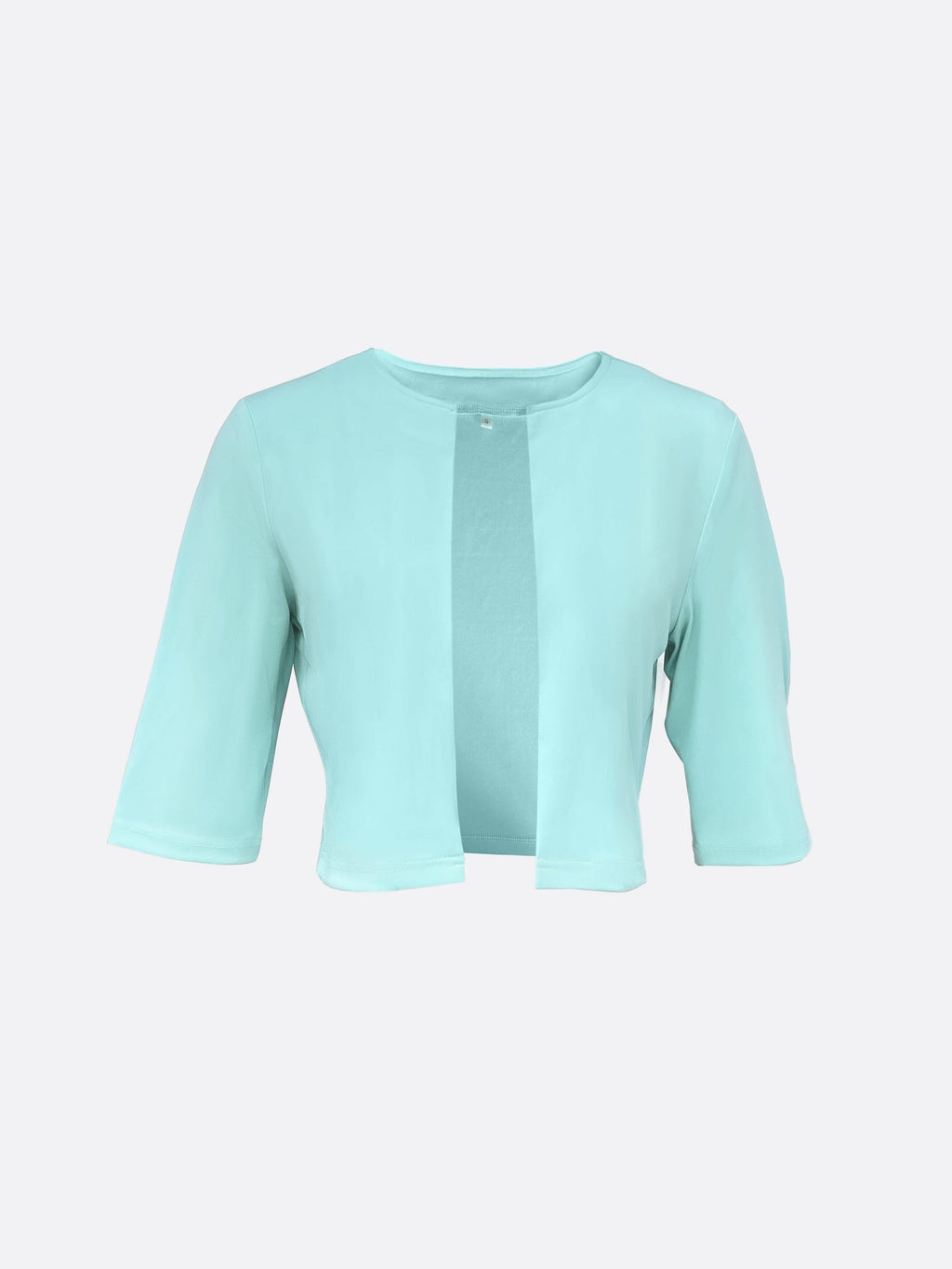 GR Dress | Elegant turquoise long blazer/dress set with floral pattern
