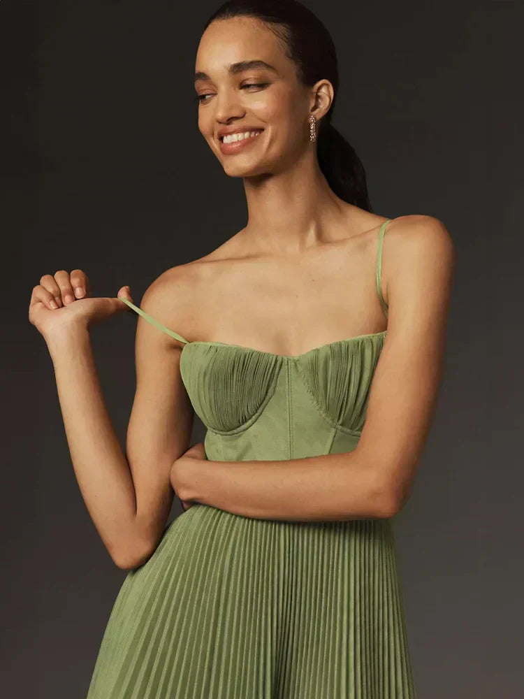 GR | Leben Midi Kleid plissierter Tüll mit Bustier