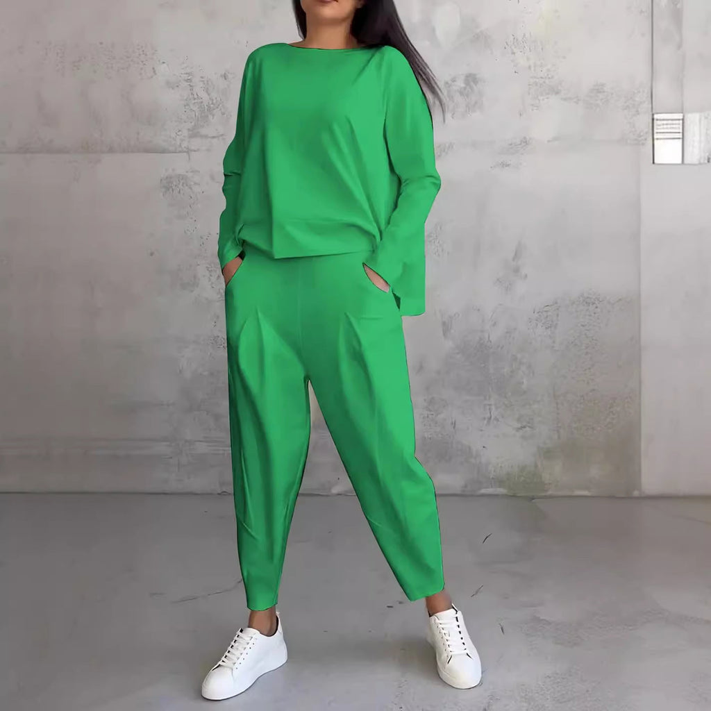 GR | Hosenanzug Mit Langen Ärmeln Für Frauen, Unregelmäßiges Design
