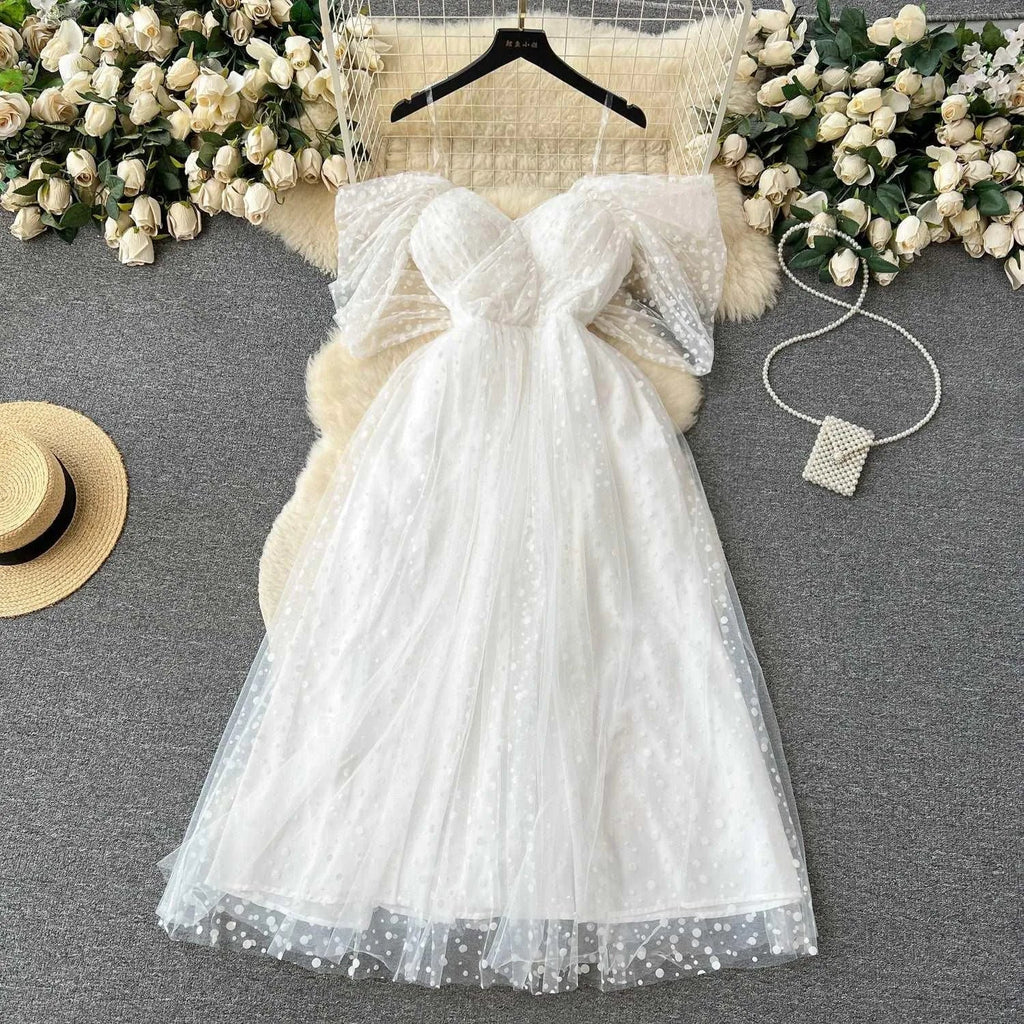 GR | Luxury French white dress