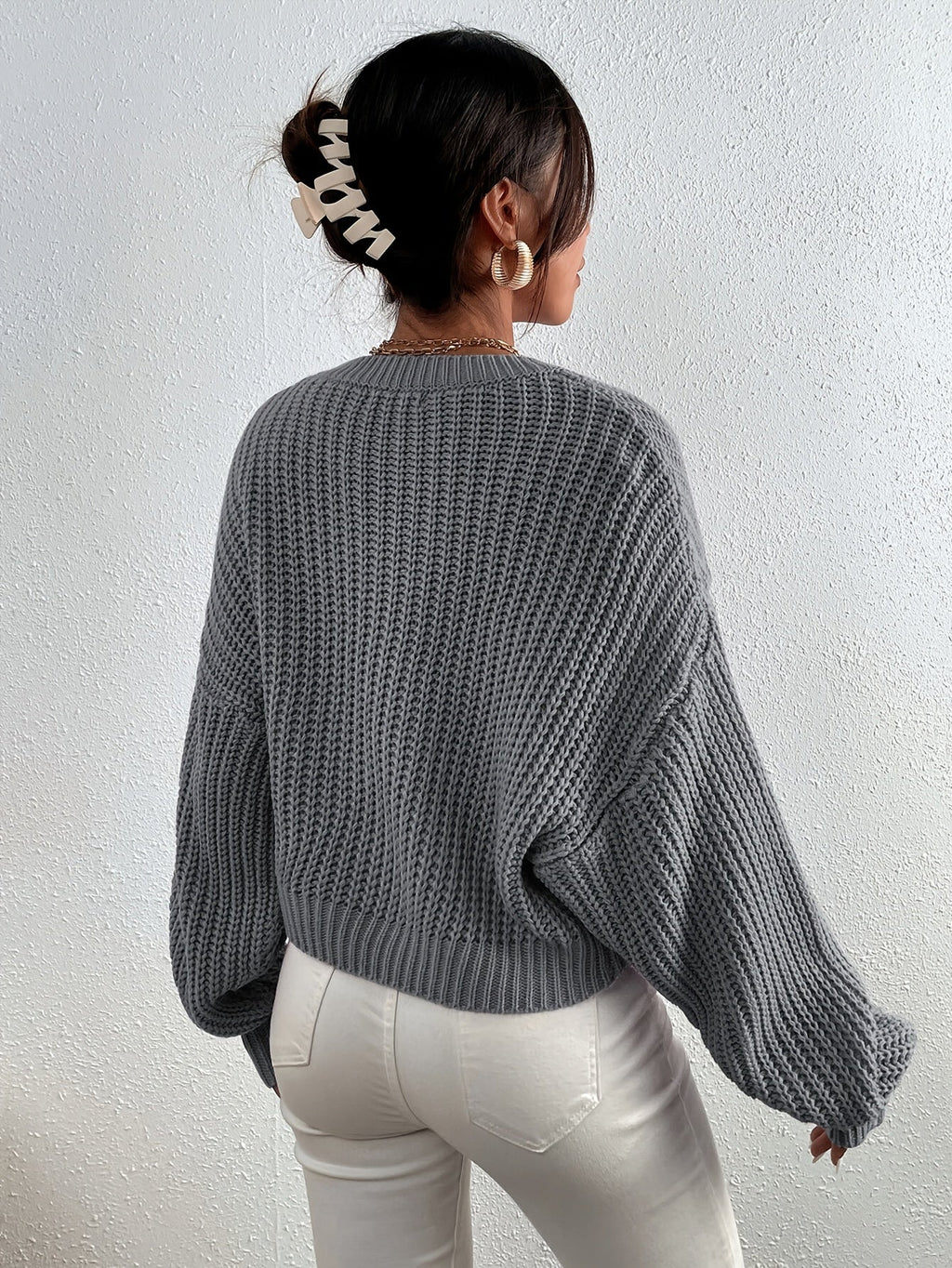 GR | Lässiger Longpullover Damen mit
