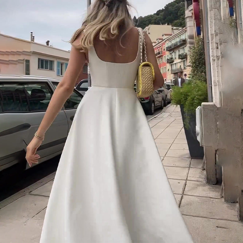 GR | Strappy dress with square neckline