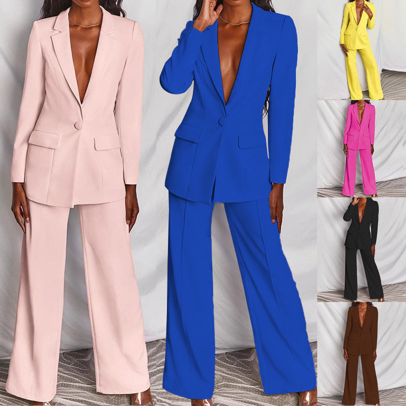GR | Elegant women's suit with long sleeves and trousers