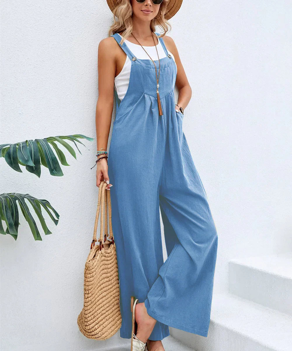 GR | Sleeveless Dungarees Casual Jumpsuit