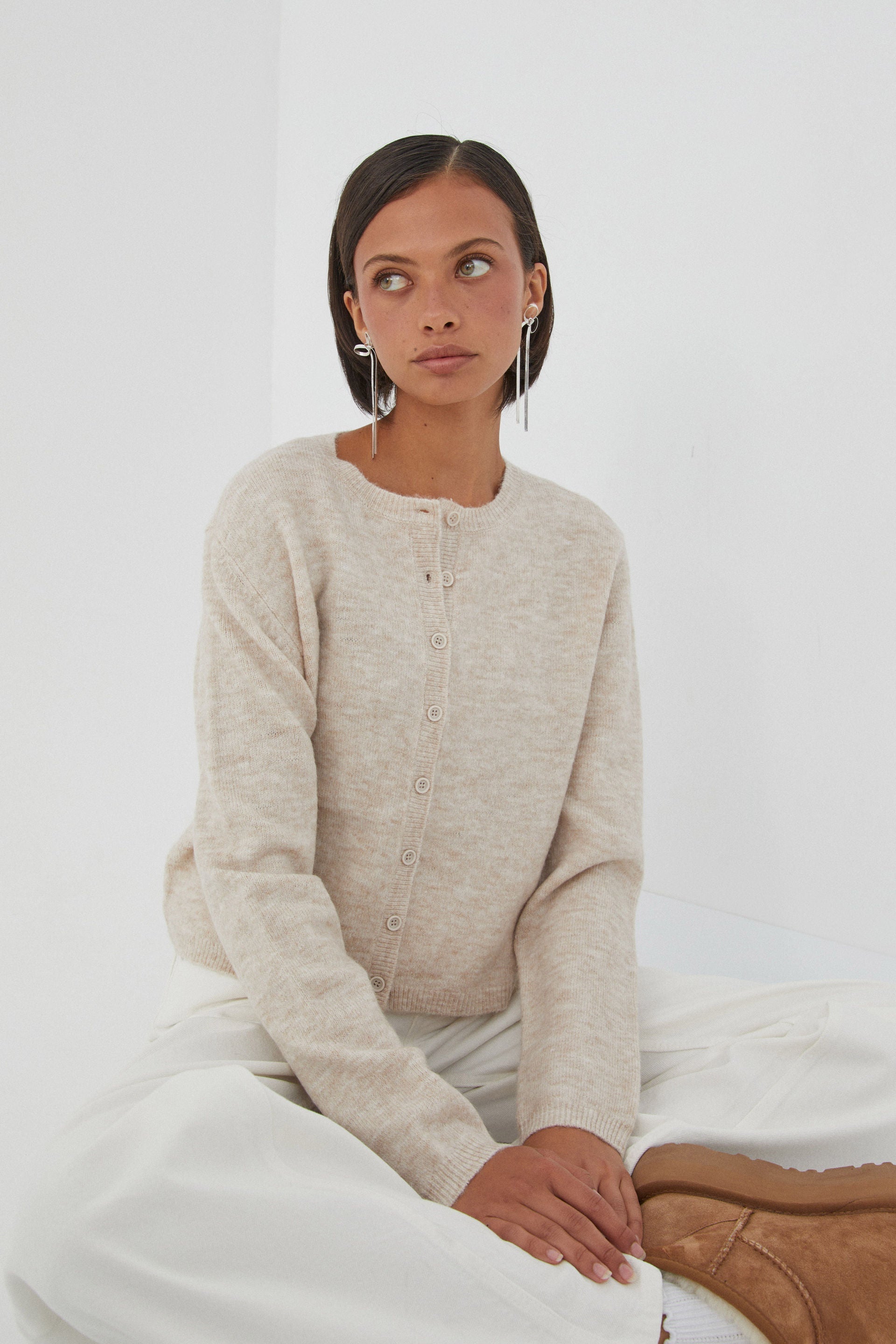 GR | Colorful solid-color women's cardigan