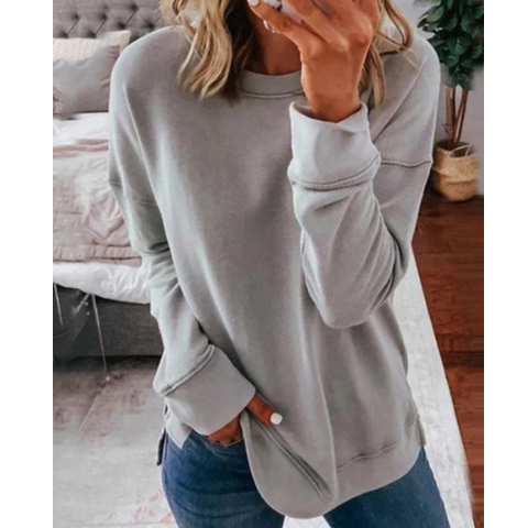 GR | Lässiger Plus Size Pullover Für Frauen