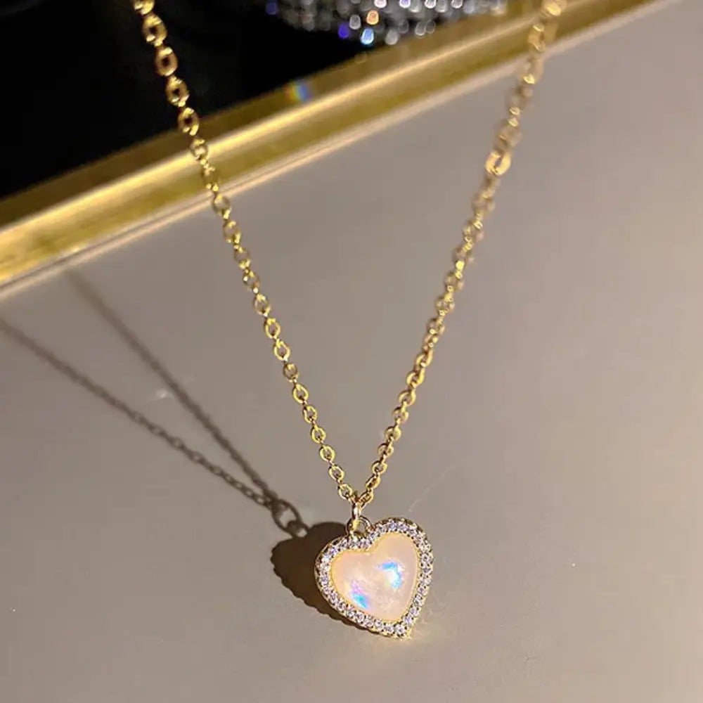 GR | Bow Angel Wing Heart Pendant Necklace for Women