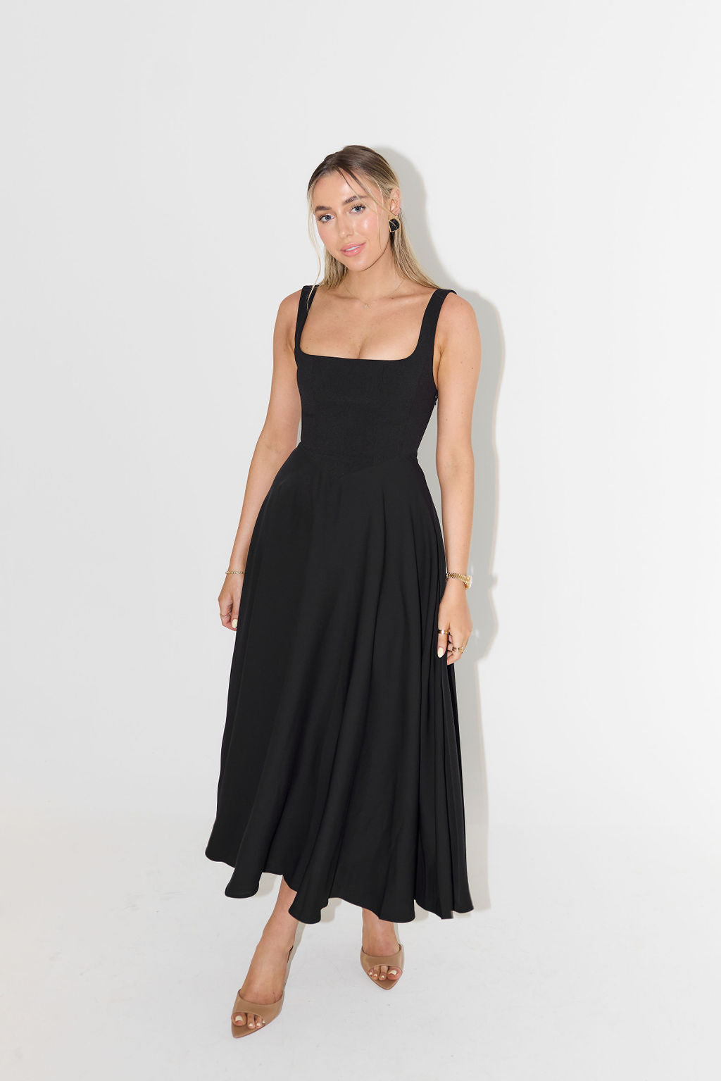 GR | Midikleid mit quadratischer Ausschnitt