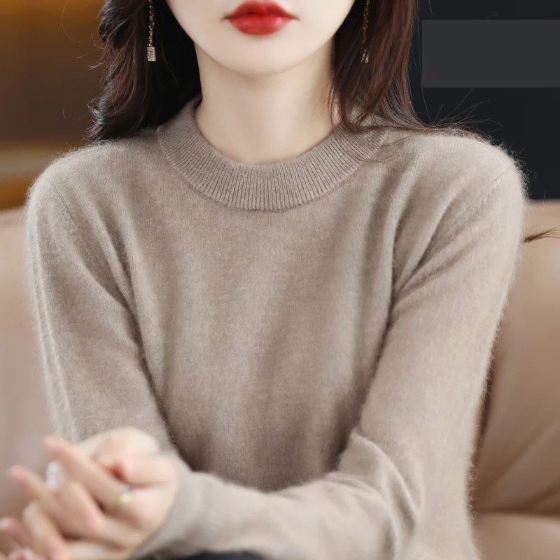 GR | Women's Cashmere Sweater, Luxurious Round Neck, Soft & Fashionable