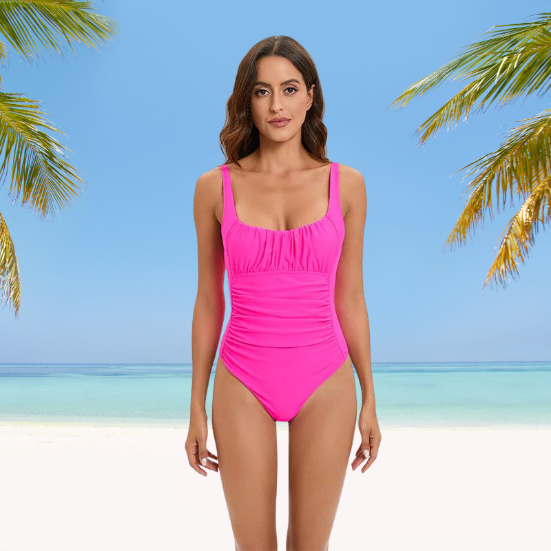 Atmungsaktiver GR -Tankini mit rot gefüttertem Aufdruck