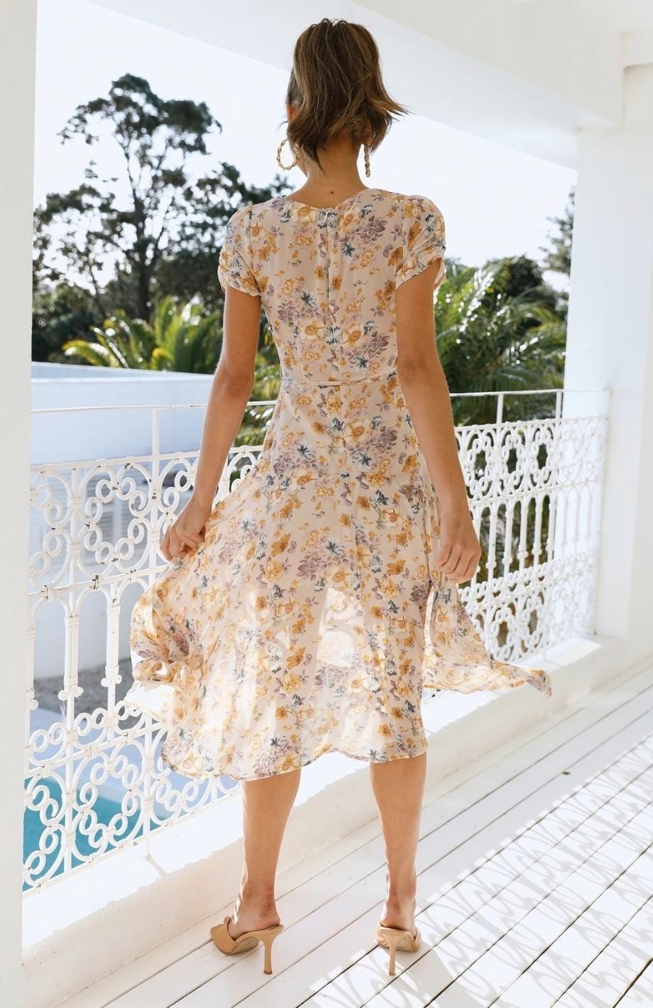 GR | Kleid in Midi Länge, Ideal Für Frühling Und Den Täglichen Gebrauch