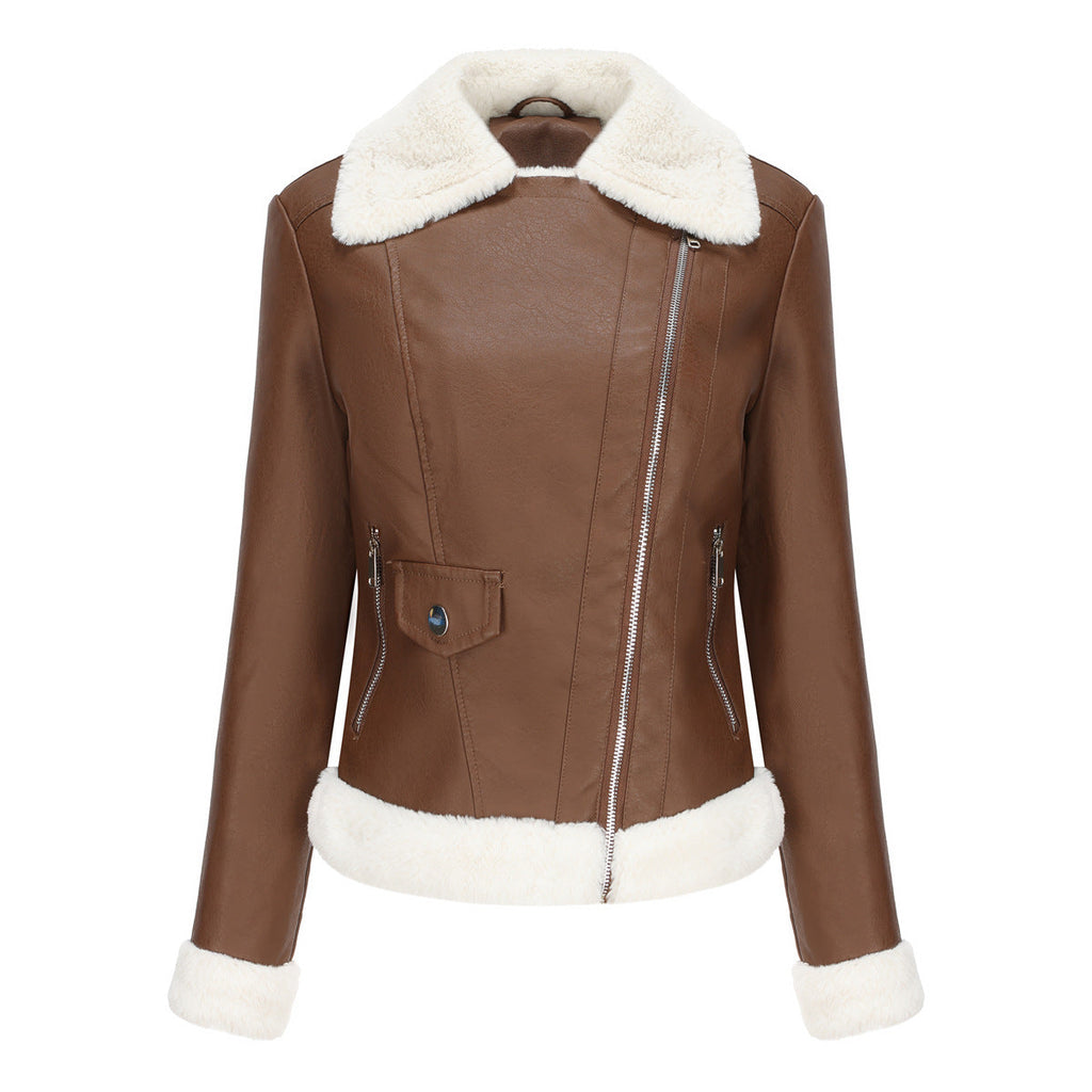 GR | Winterlederjacke mit Fleece-Futter