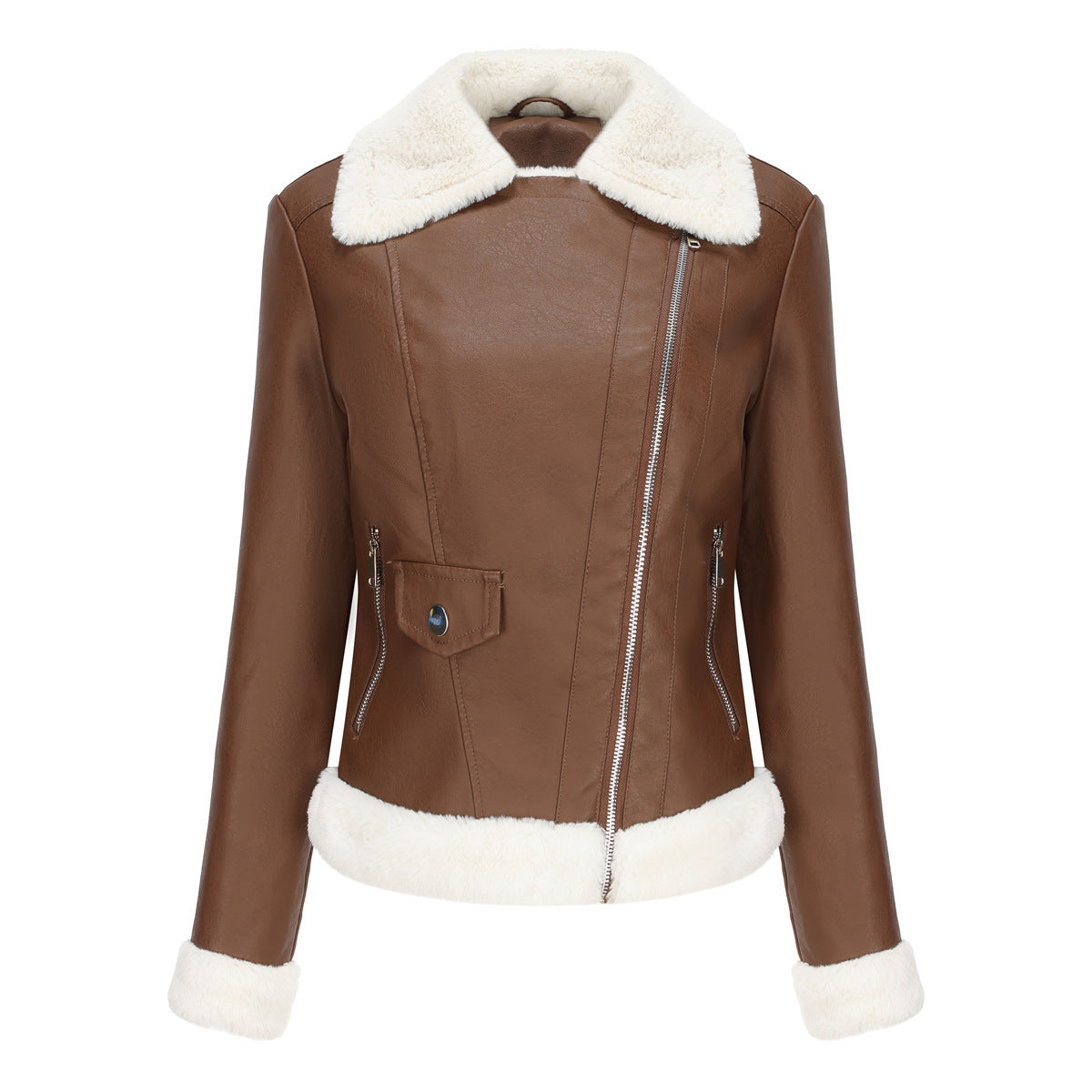 GR | Winterlederjacke mit Fleece-Futter