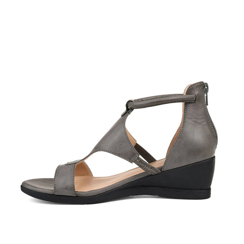 GR | Women's sandal with raised heel and ankle strap
