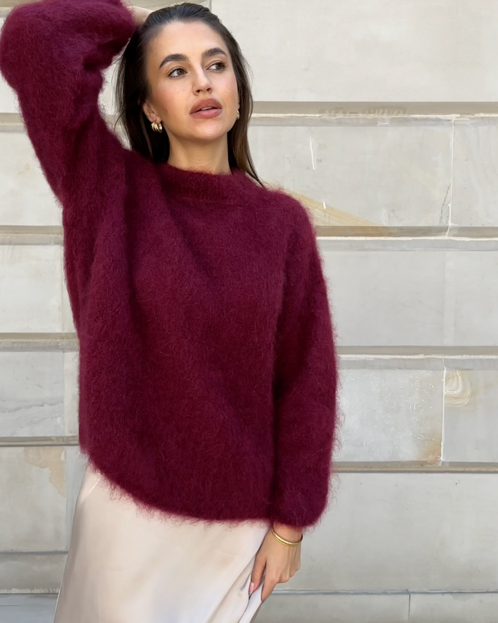 GR | Mohair blend pullover with round neck