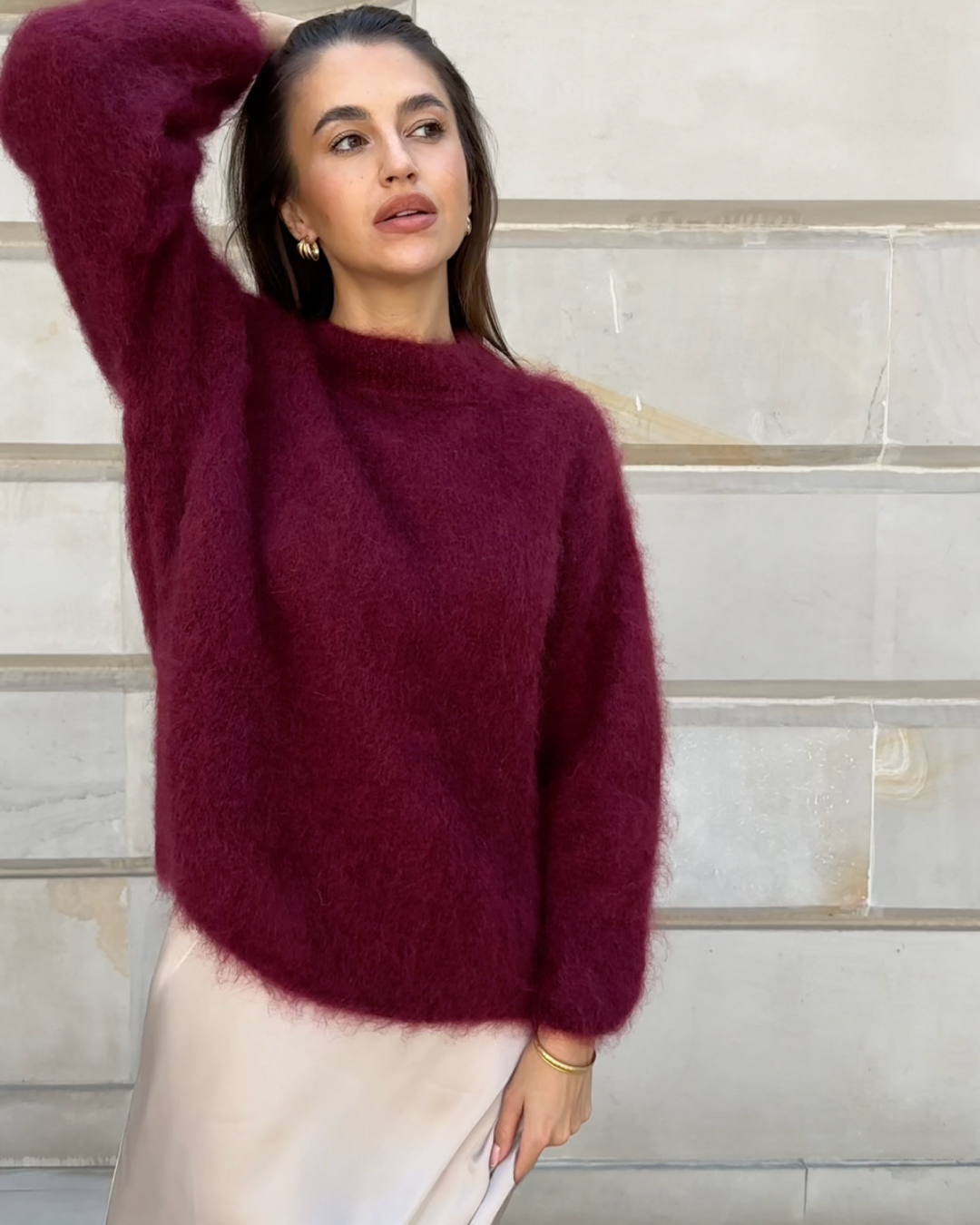 GR | Mohair blend pullover with round neck