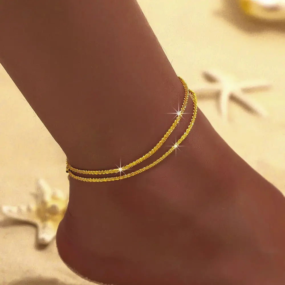 GR | Chic Silver/Gold Double Anklet