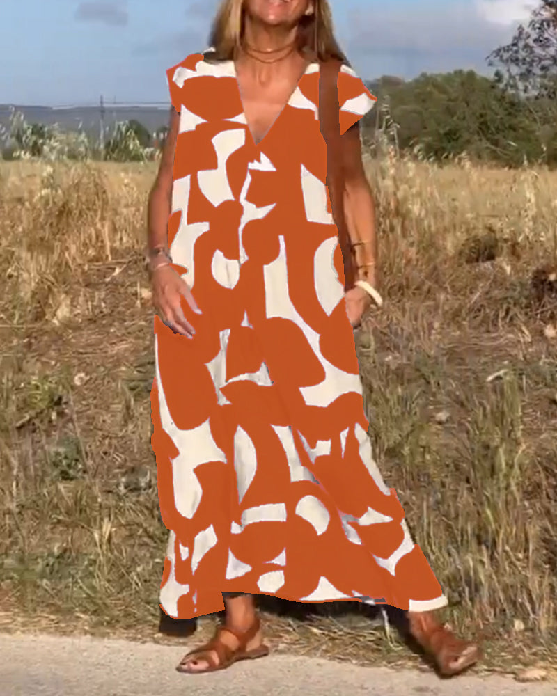 GR | Women's Printed Long Dress 