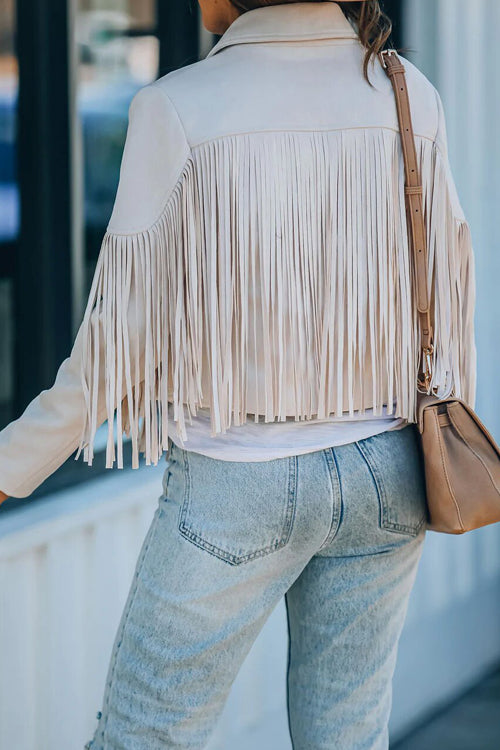 GR | At Your Best Fringe Edge Faux Suede Shacket