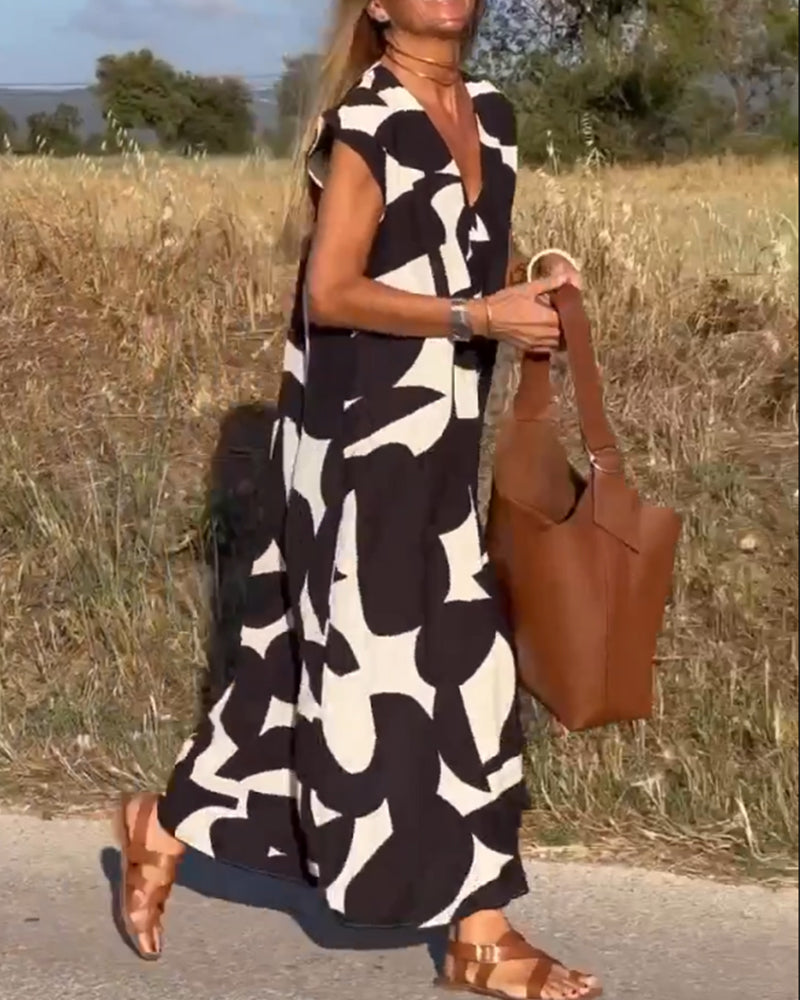 GR | Women's Printed Long Dress 