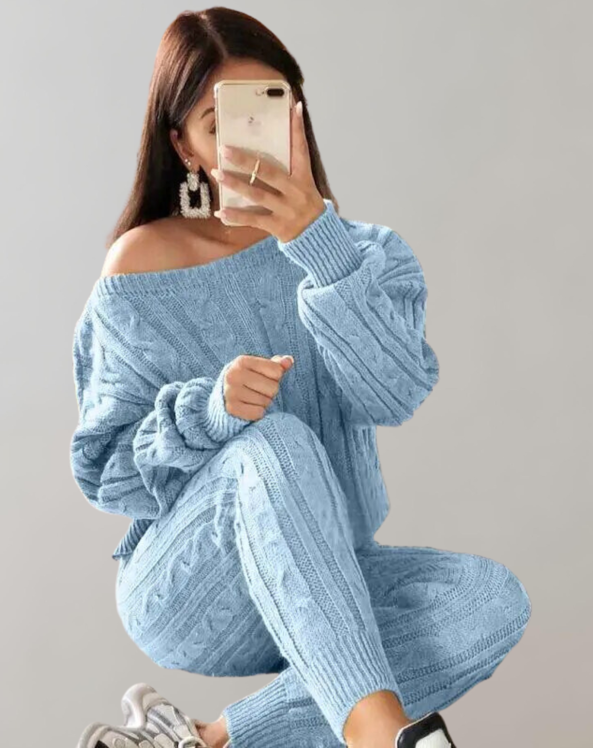 GR - Knitted Shoulder and Trousers Set