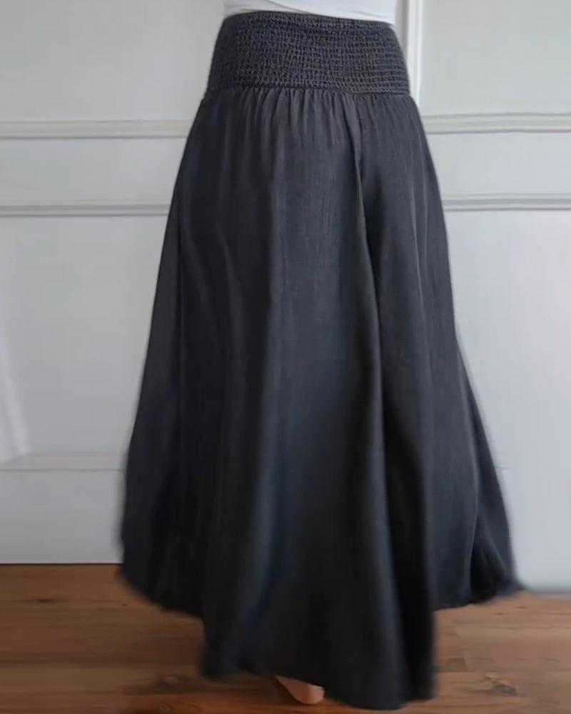 GR | Hose mit Elastischem Bund und Weiten Beinen