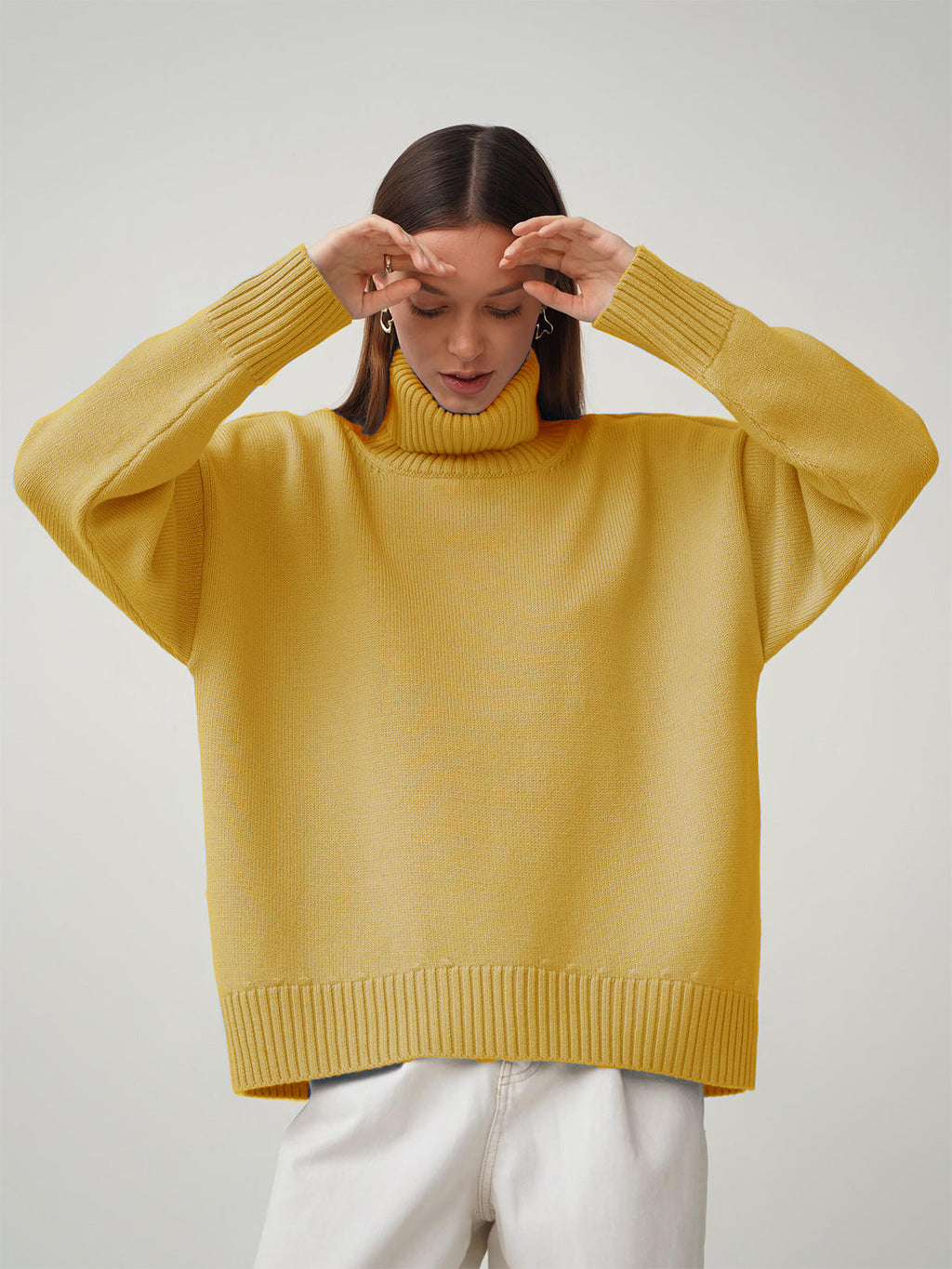 GR | Lieblicher Winter Hoher Kragen Pullover