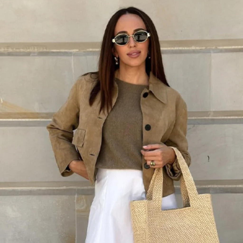 GR | Beige leather jacket