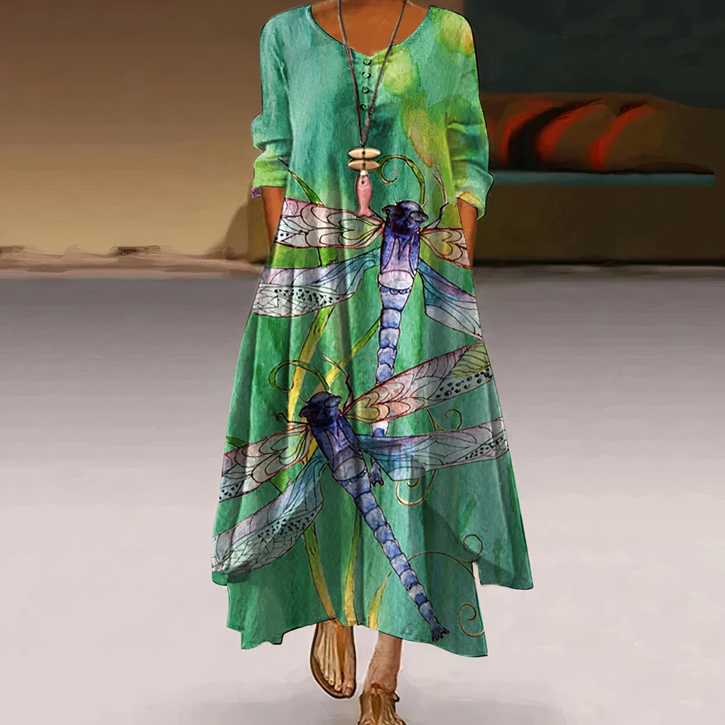 GR | Elegant fashion cotton dress 
