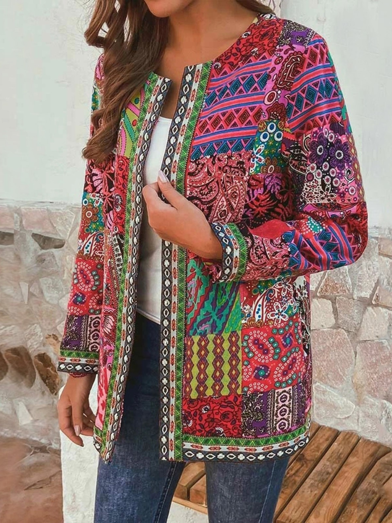 GR | Women's Ethnic Floral Coat Jacket 