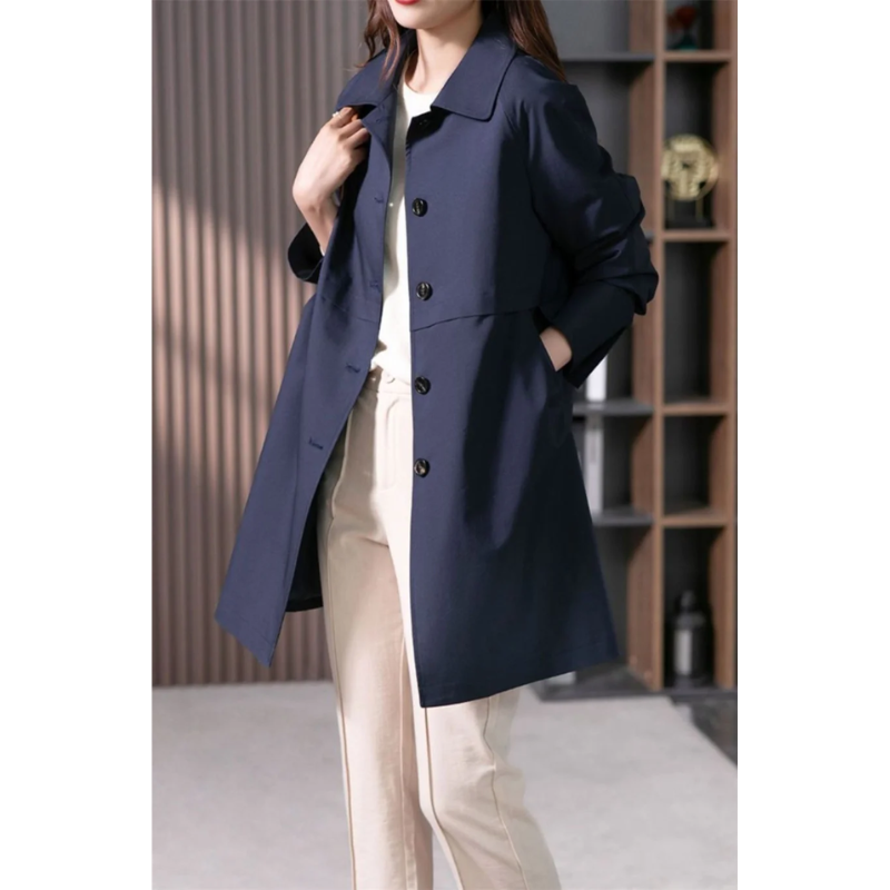 GR | Classic women's trench coat, simply tied, tailored women's coat
