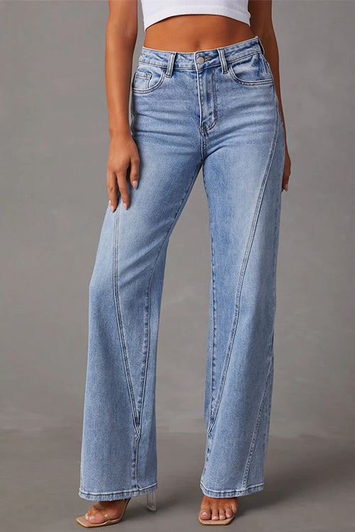 GR | Rosiedress Timeless Distressed Straight Leg Splice Jeans