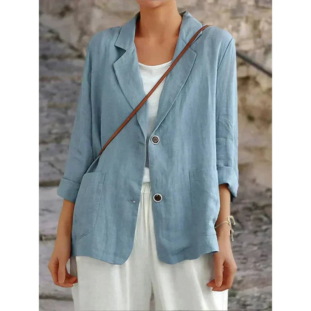 GR | sophisticated, stylish linen blazer