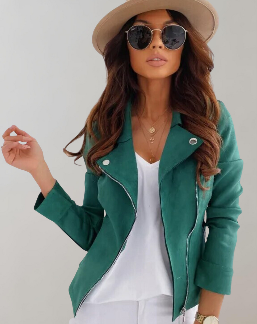 GR | Slim Short Jacket with Top Zip