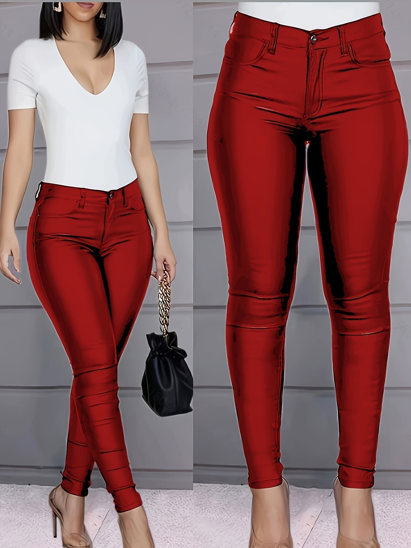 GR | Coated High-Waisted Skinny Jeans