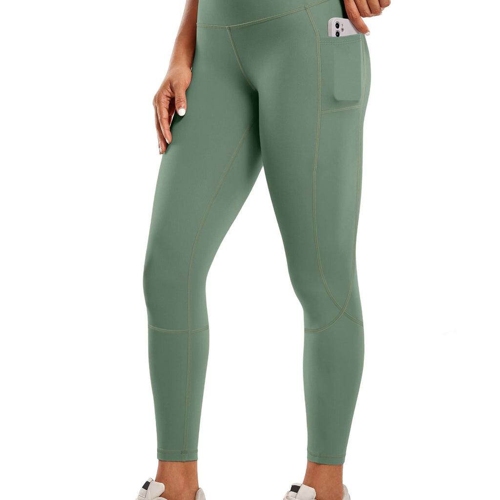 GR  | Schnell Trocknende Damen Yogalegging Mit Hohem Bund Und Tasche
