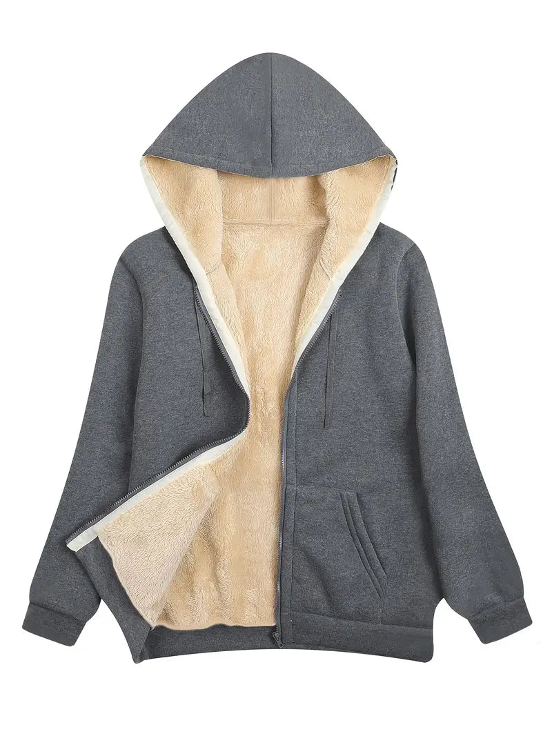 GR | Warme und weiche Kapuzenjacke für Damen | Perfekt für den Winter