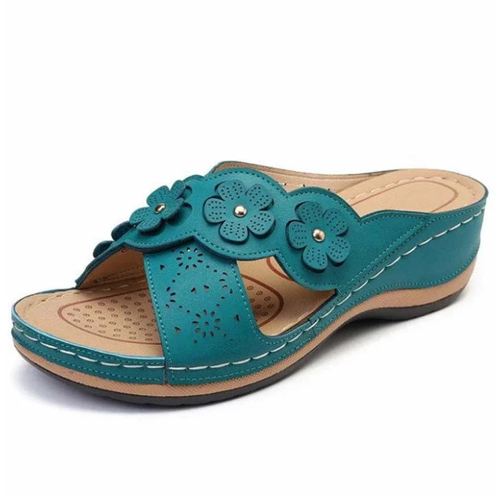 GR | Orthopedic Women's Sandal with Floral Pattern