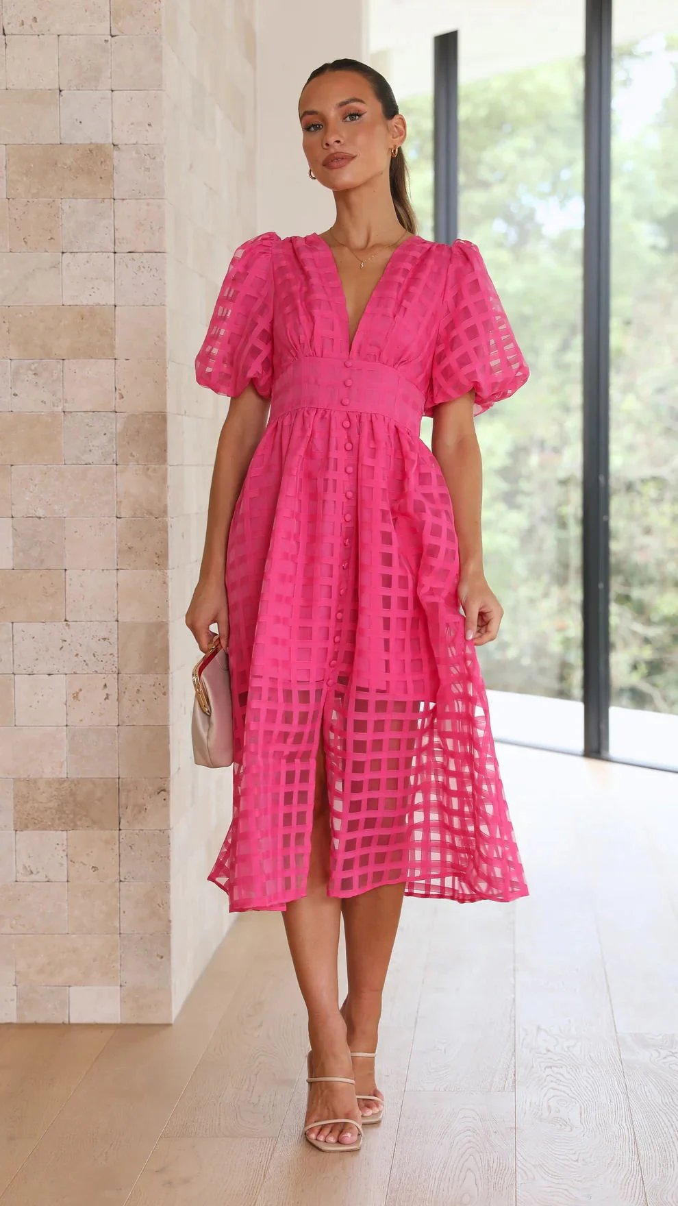 GR | Midikleid mit Puffärmeln