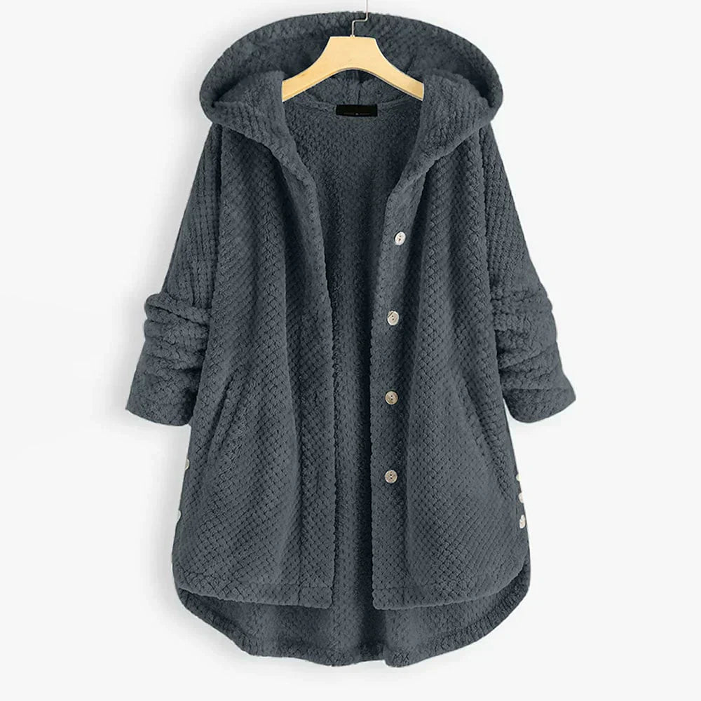 GR | Stylische, Superweiche Fleece-Kapuzenjacke