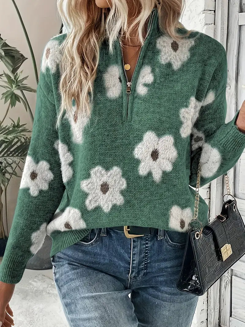 GR | Strickpullover Mit Reißverschluss